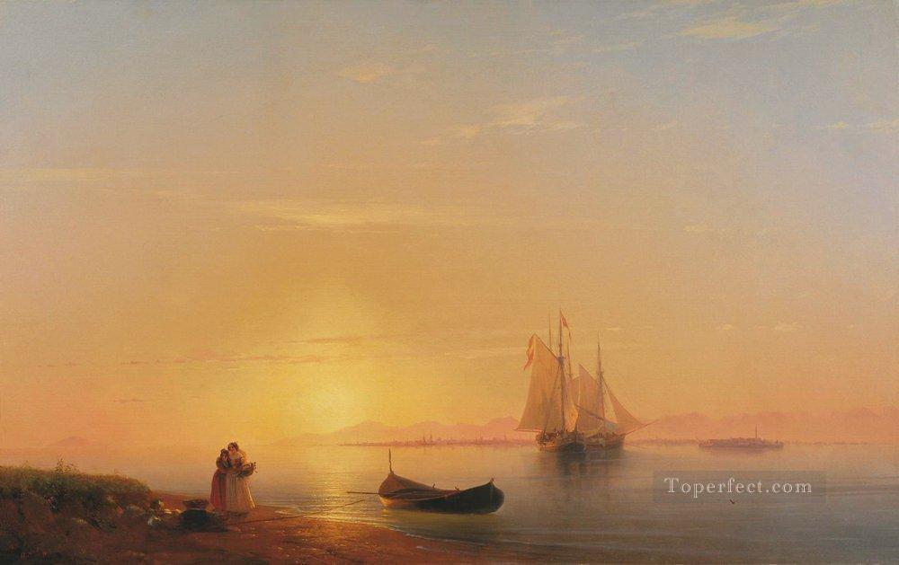 Ivan Aivazovsky the shores of dalmatia 1848 Seascape Oil Paintings